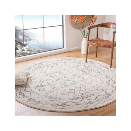 Safavieh 10 x 10 ft. Tulum Round Contemporary Rug - Ivory & Grey TUL268A-10R